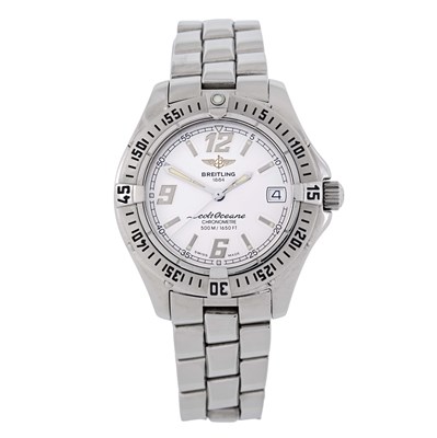 Lot 237 - Breitling, a stainless steel Colt Oceane bracelet watch