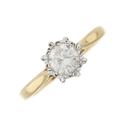 Lot 161 - An 18ct gold brilliant-cut diamond single stone ring