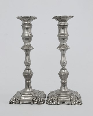 Lot 303 - A pair of Elizabeth II silver candlesticks, by...