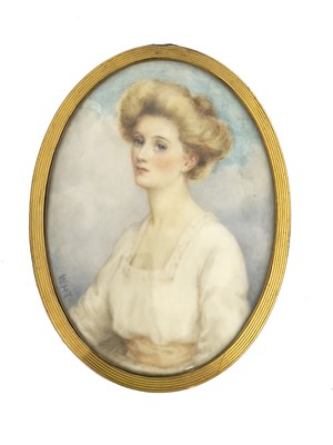 Lot 666 - WHT, an Edwardian portrait miniature, oval,...