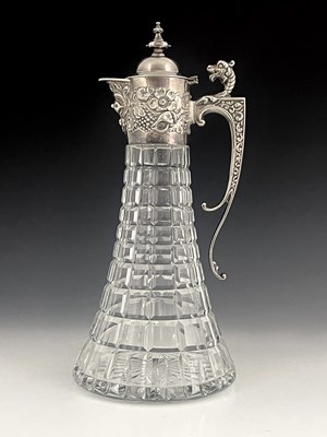 Lot 113 - An Elizabeth II silver mounted claret jug, the...
