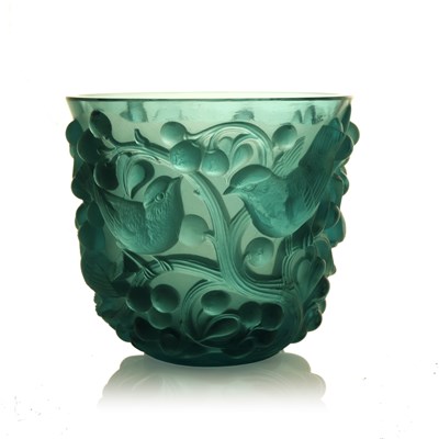 Lot 42 - Rene Lalique, an Avalon turquoise glass vase,...