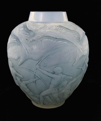 Lot 22 - Rene Lalique, an Archers opalescent glass vase,...