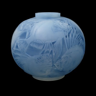 Lot 32 - Rene Lalique, a Poissons cased opalescent...
