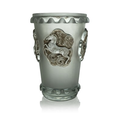 Lot 49 - Rene Lalique, a Camargue glass vase, model...