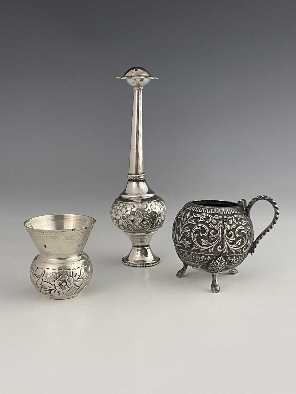 Lot 3 - Oriental silver and white metal including a...