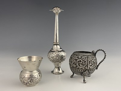 Lot 3 - Oriental silver and white metal including a...