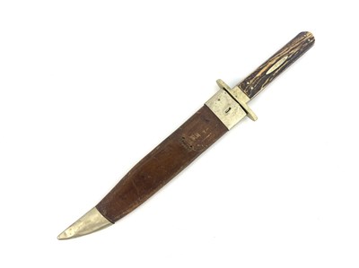 Lot 230 - A 19th century Bowie knife, 8 inch blade...