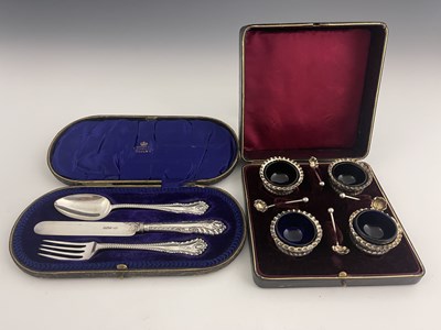 Lot 269 - A late Victorian silver three piece cased...