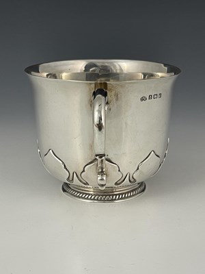 Lot 23 - A George V silver two-handle porringer,...