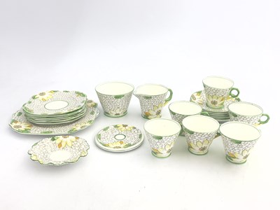 Lot 810 - An Art Deco tea set, T C Poole and Galdstone...