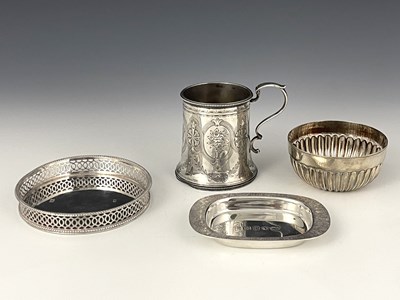Lot 63 - A Victorian silver Christening mug, with bead...