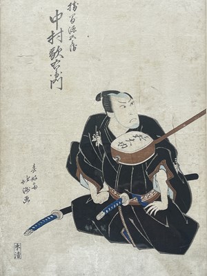 Lot 457 - A 19th century Japanese woodblock print, a...