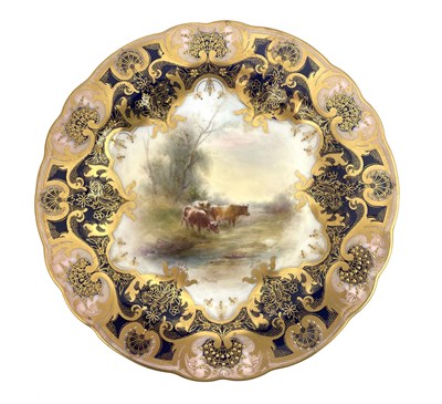 Lot 915 - Harry Stinton for Royal Worcester, a cattle...