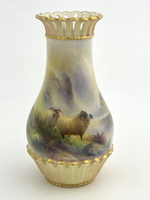 Lot 926A - Harry Davis for Royal Worcester, a sheep...