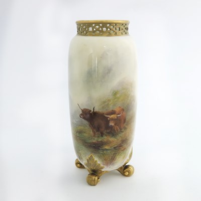 Lot 923 - Harry Stinton for Royal Worcester, a highland...