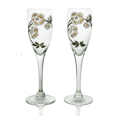 Lot 124 - Emile Galle for Perrier Jouet, a pair of Belle...