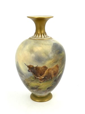 Lot 931 - John Stinton for Royal Worcester, a Highland...