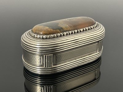 Lot 16 - A George IV silver snuff box, of ovoid form,...