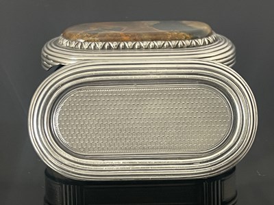 Lot 16 - A George IV silver snuff box, of ovoid form,...