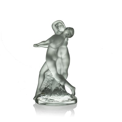 Lot 118 - Marc Lalique, a Deux Danseuse glass sculpture,...