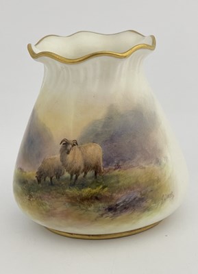 Lot 935 - Harry Davis for Royal Worcester, a sheep...