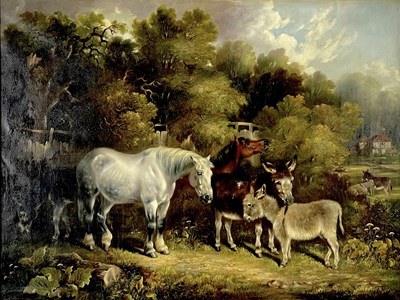 Lot 400 - Edward Tolley (British, 19th Century), horses...