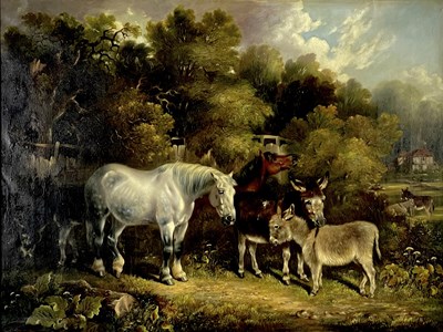 Lot 400 - Edward Tolley (British, 19th Century), horses...