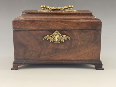 Lot 681 - A George II mahogany tea caddy, circa 1740,...