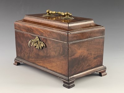 Lot 681 - A George II mahogany tea caddy, circa 1740,...