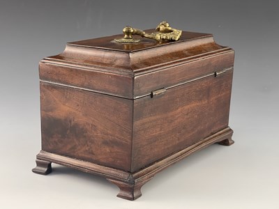 Lot 681 - A George II mahogany tea caddy, circa 1740,...
