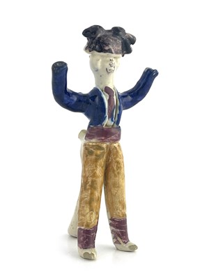 Lot 838 - A Staffordshire pottery figural whistle, 19th...