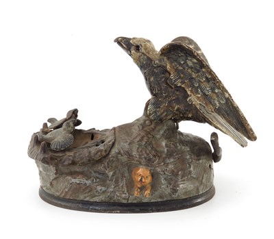 Lot 483 - An American 'Eagle & Eaglets' cast iron...