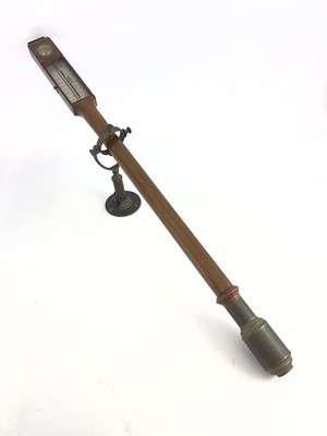 Lot 632 - A 19th Century mahogany mercury marine stick...