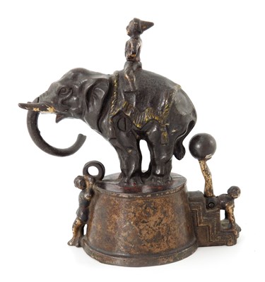 Lot 486 - An American cast iron mechanical money bank, J....