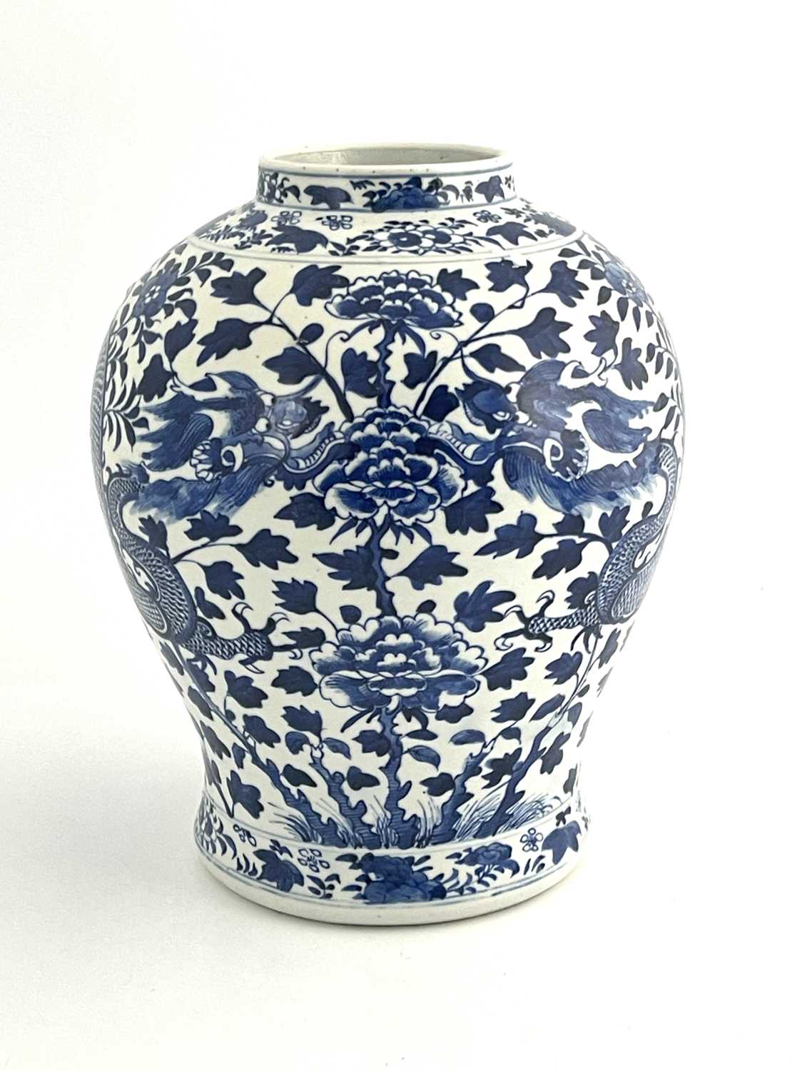 Lot 568 A Chinese blue and white temple vase,
