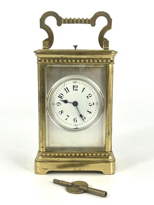 Lot 441 - A French repeating carriage clock, early 20th...