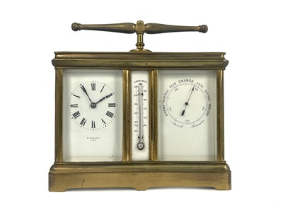 Lot 636 - R. Stewart, Paris, a desk timepiece and...