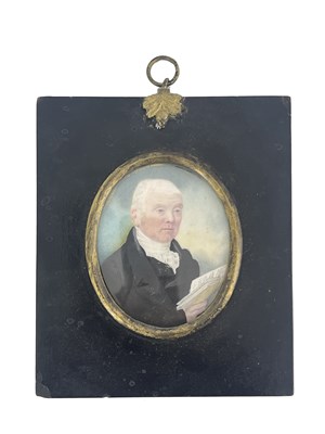 Lot 660 - A 19th century portrait miniature, circa 1820,...