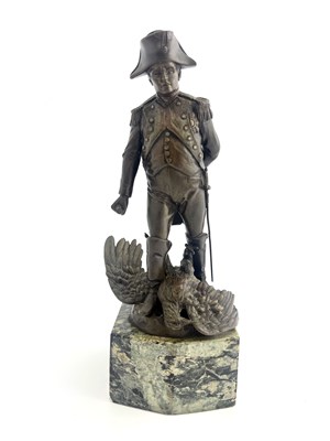 Lot 495 - A 19th century bronze figure of Napoleon...