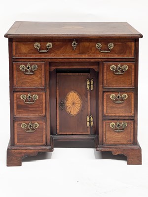 Lot 611 - A George II mahogany crossbanded and strung...