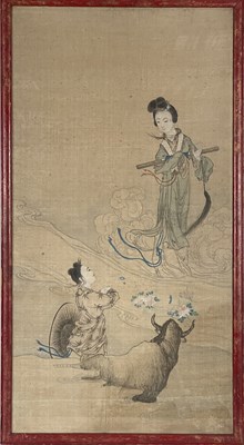 Lot 569 - China (18th/19th century), Figures and cow...