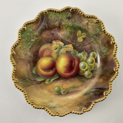 Lot 957 - H Price for Royal Worcester, a fruit painted...