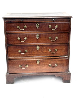 Lot 601 - A George III mahogany chest of drawers, circa...