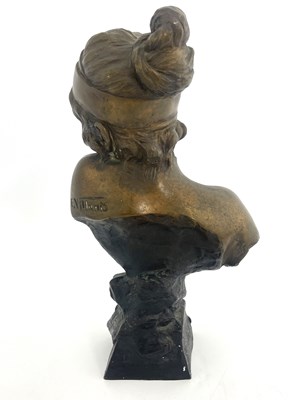 Lot 722 - Emmanuel Villanis, an Art Nouveau bronze bust,...
