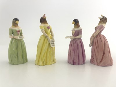 Lot 942 - Four Royal Worcester Jenny Lind candle...