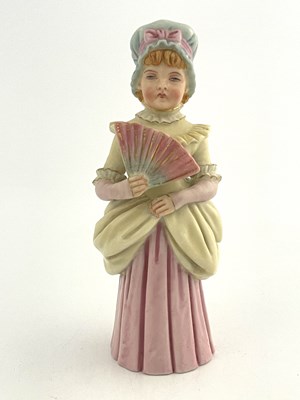 Lot 941 - A Royal Worcester Town Girl candle snuffer,...