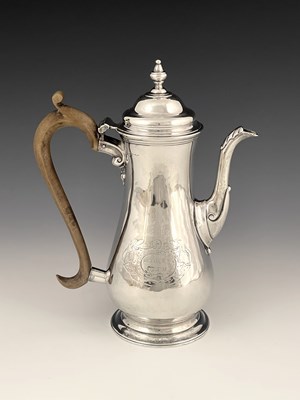 Lot 241 - A Victorian silver coffee pot, of baluster...