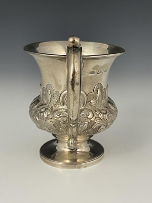 Lot 99 - A William IV silver Christening mug, ensuite...