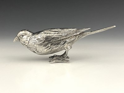 Lot 271 - An Edwardian silver novelty pepper, of cast...